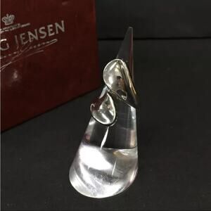 George Jensen 925 Sterling Silver Ring adjustable size with box